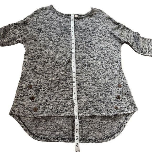 CATO Gray Heathered Knit Long Sleeve Top MEDIUM - Picture 5 of 11
